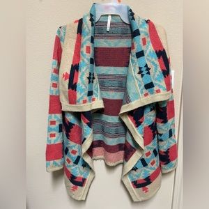 Multi color thick cardigan